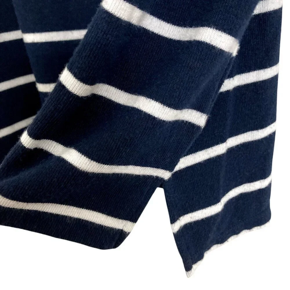 LAUREN RALPH LAUREN Striped Tunic Sweater 1X Blue